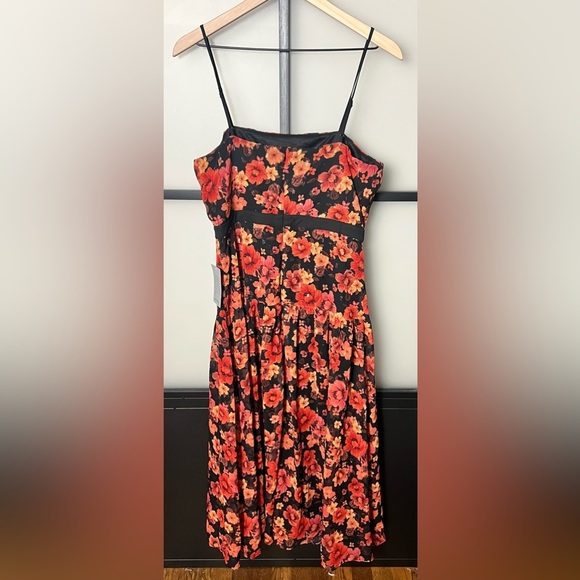 NWT NSR Midi Floral Dress Size Large - Picture 2 of 8